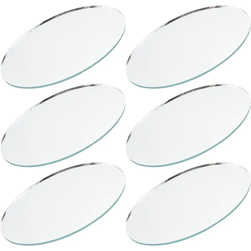 

6 шт., овальные зеркальные мини-стекла, 5 х3 дюйма, 3 мм