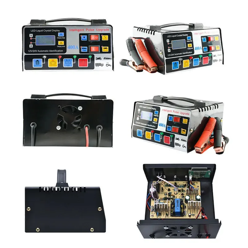 Automobile Battery Charger12v24vUniversal Motorcycle Intelligent Pulse Repair Lead-Acid Battery Charger
