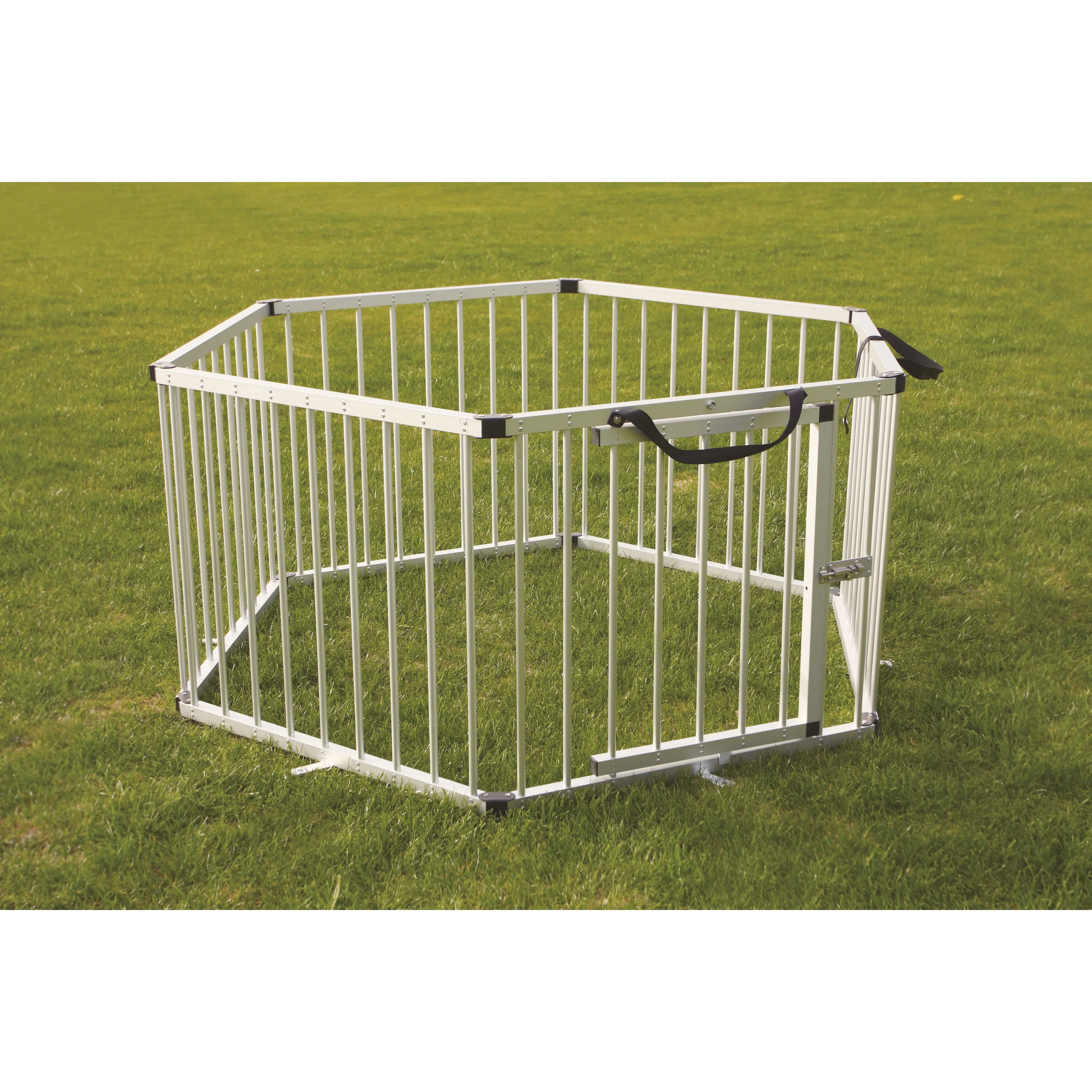 Portable Aluminum Dog Exercise Pen  Dog Pen Puppy Hexagon Dog Fence