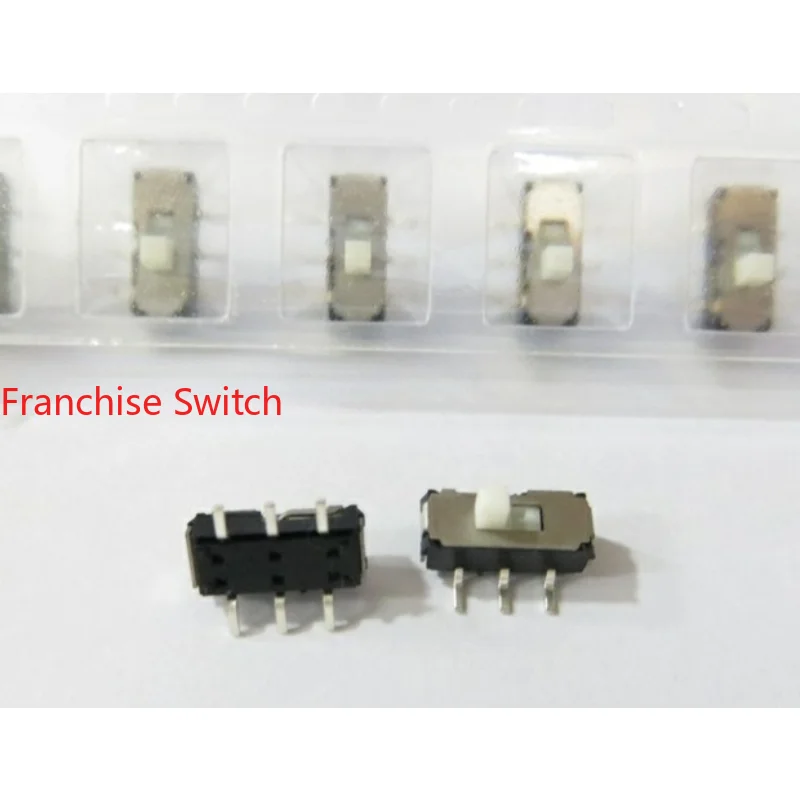 10PCS High Quality Slide Switch Vertical 6-pin Patch Miniature Toggle  RoHS Environmental Protection  Temperature