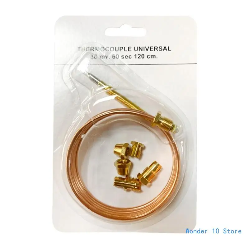 

Universal Oven Thermocouple with 5pcs Fixed Part Fireplaces Stove Replacement Temperature Sensors Probe Gas Appliances