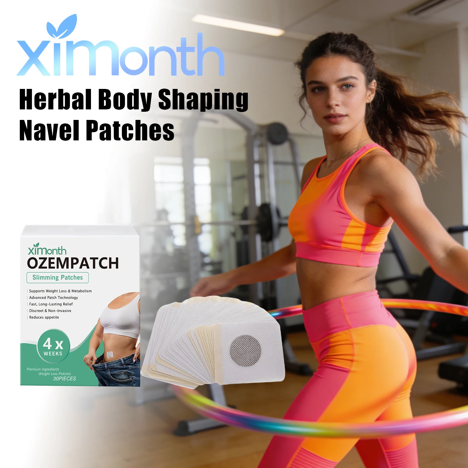 Ximonth Body Shaping Patches Improve Body Contour Assist Shaping Herbal Nourish Daily Body Wellness Care Comfortable Navel Patch