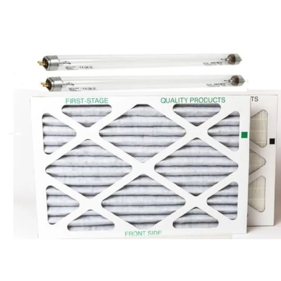 

Continental Fan CX1000-2 Replacement UV Bulbs and Filter Kit for HVAC systems, quartz glass, clear, high-output UVC sterilizati