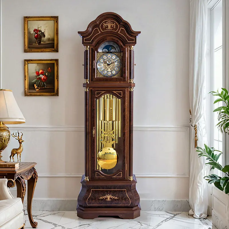 Helmler mechanical floor clock, pendulum clock living room, villa vertical living room clock