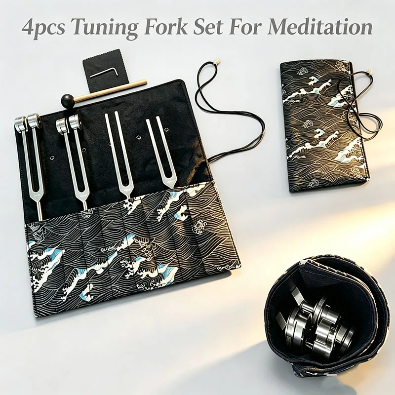 

128Hz 136.1Hz 256Hz 528Hz Weighted Tuning Fork Set Sound Healing Instrument For Chakra Balancing Relaxation Meditation Wellness