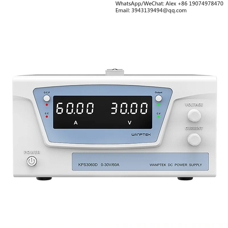 

KPS3060D High Precision High Power Adjustable LED Display Switching DC Power Supply 220V 0-30V/0-60A For Laboratory And Teaching
