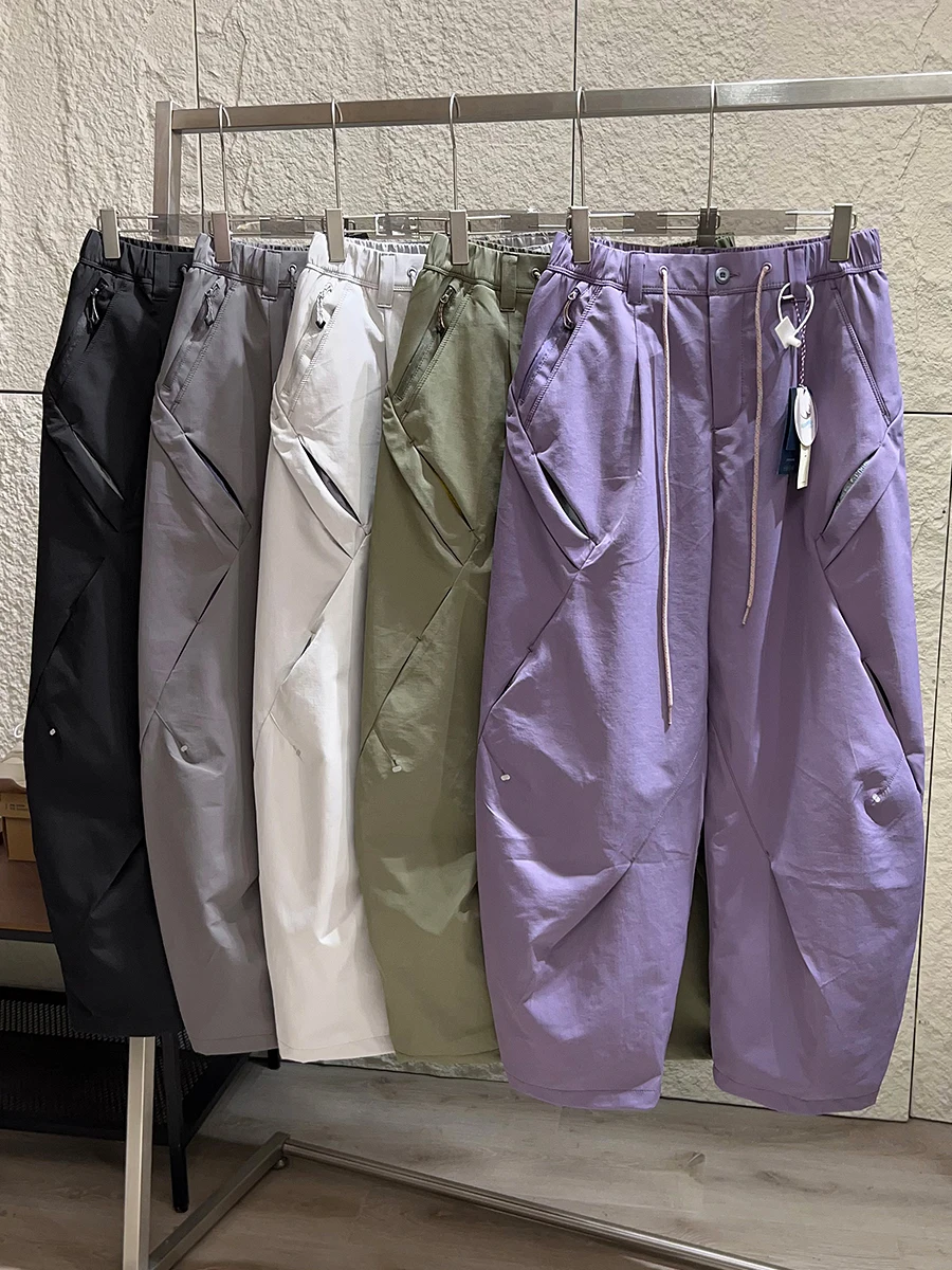 

Unisex Outdoor Casual Pants Straight Leg Knife Design Breathable Water Resistant Autumn Couple Hiking Nylon Fiber Fashion Urban