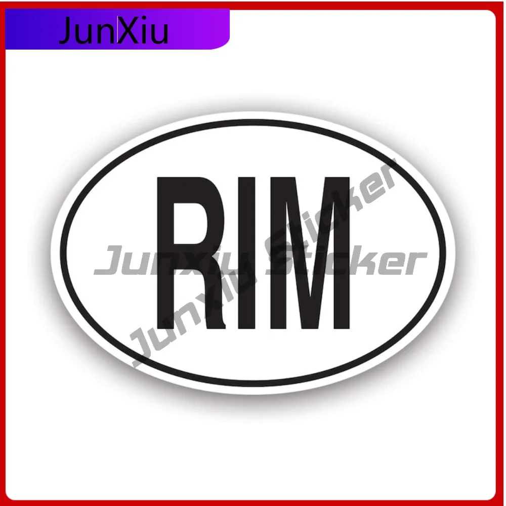 

Rim Mauritania Country Code Oval Stickerwaterproof Funny Window Waterproof Vinyl Decal For Door Trim Unique Protection Sticker