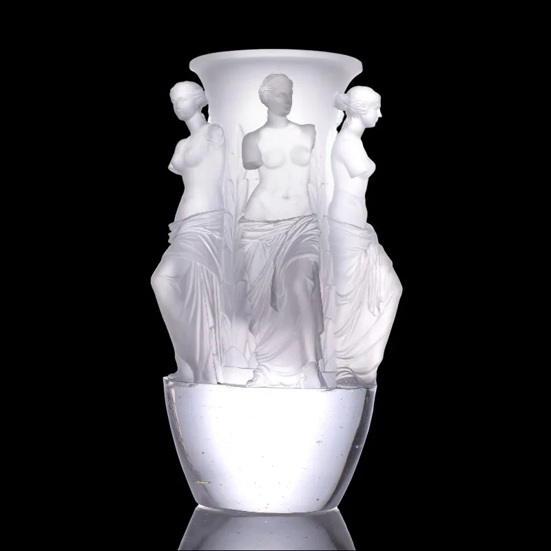 

Sculpture glass crystal lost wax casting museum, fine art luxury home decoration
