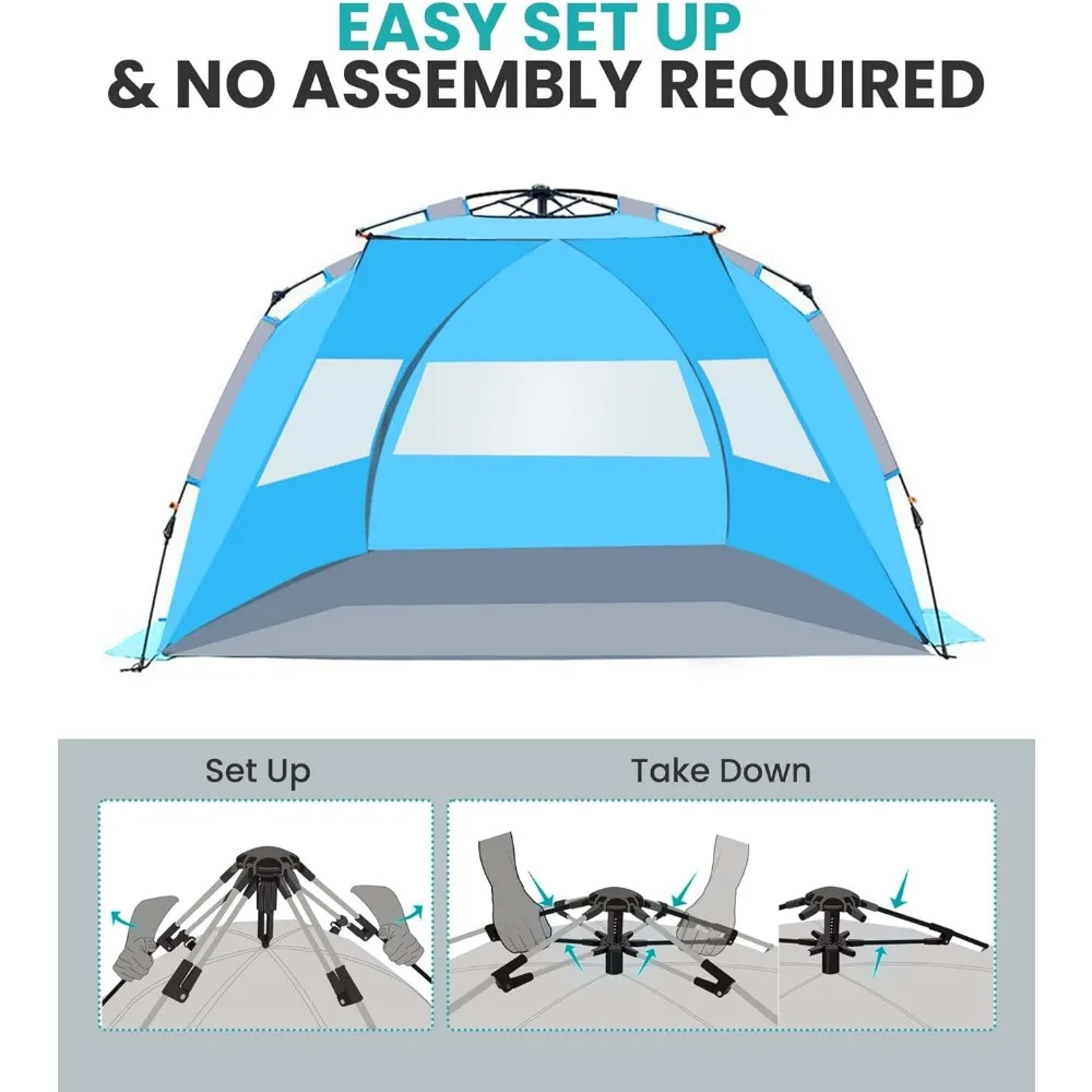 Imagem -04 - Outdoor Waterproof Camping Tent Pergola Shelter Barraca Tendas Engrenagem e Acessórios Toldo Turístico Air Toldo