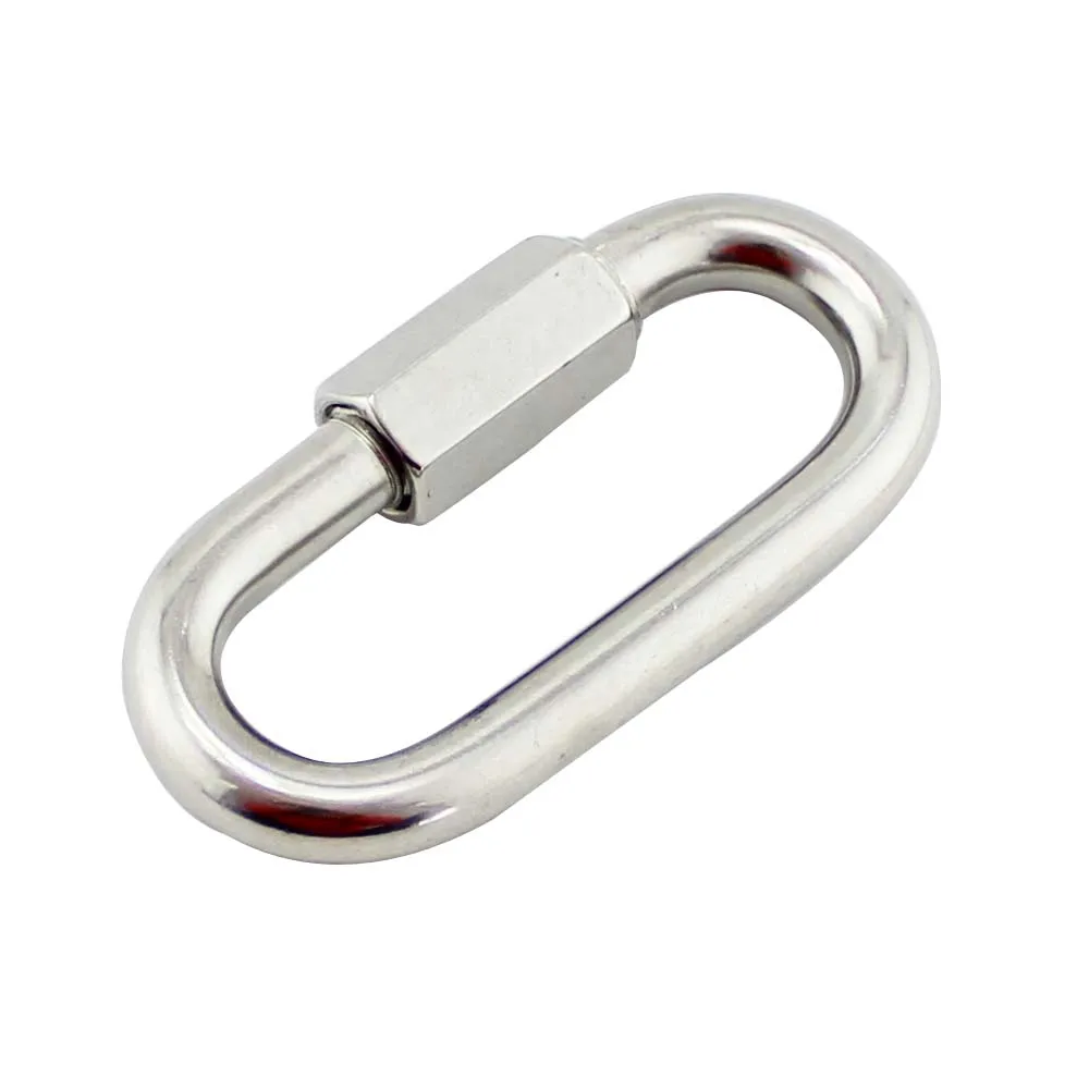 5 Pieces Carabiner Quick Link Lock Ring Hook Spring Loaded Gate Snap M5 M6 M7 M8 For Hammock Camping