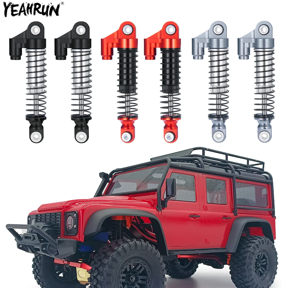 

YEAHRUN 4Pcs Metal Threaded Tele Shock Absorber Oil Damper For 1/18 TRX-4M Bronco Defender RC Crawler Car Upgrade Parts