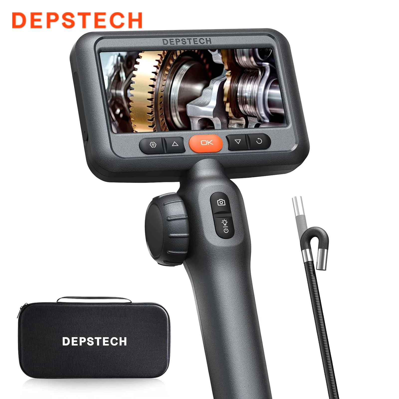 

DEPSTECH DS650-SL-1.5M 1080P Endoscope Camera for Cars, 210° Two-Way Articulate, 1.5 M, 32GB Card, LED Industrial Pipe Borescope