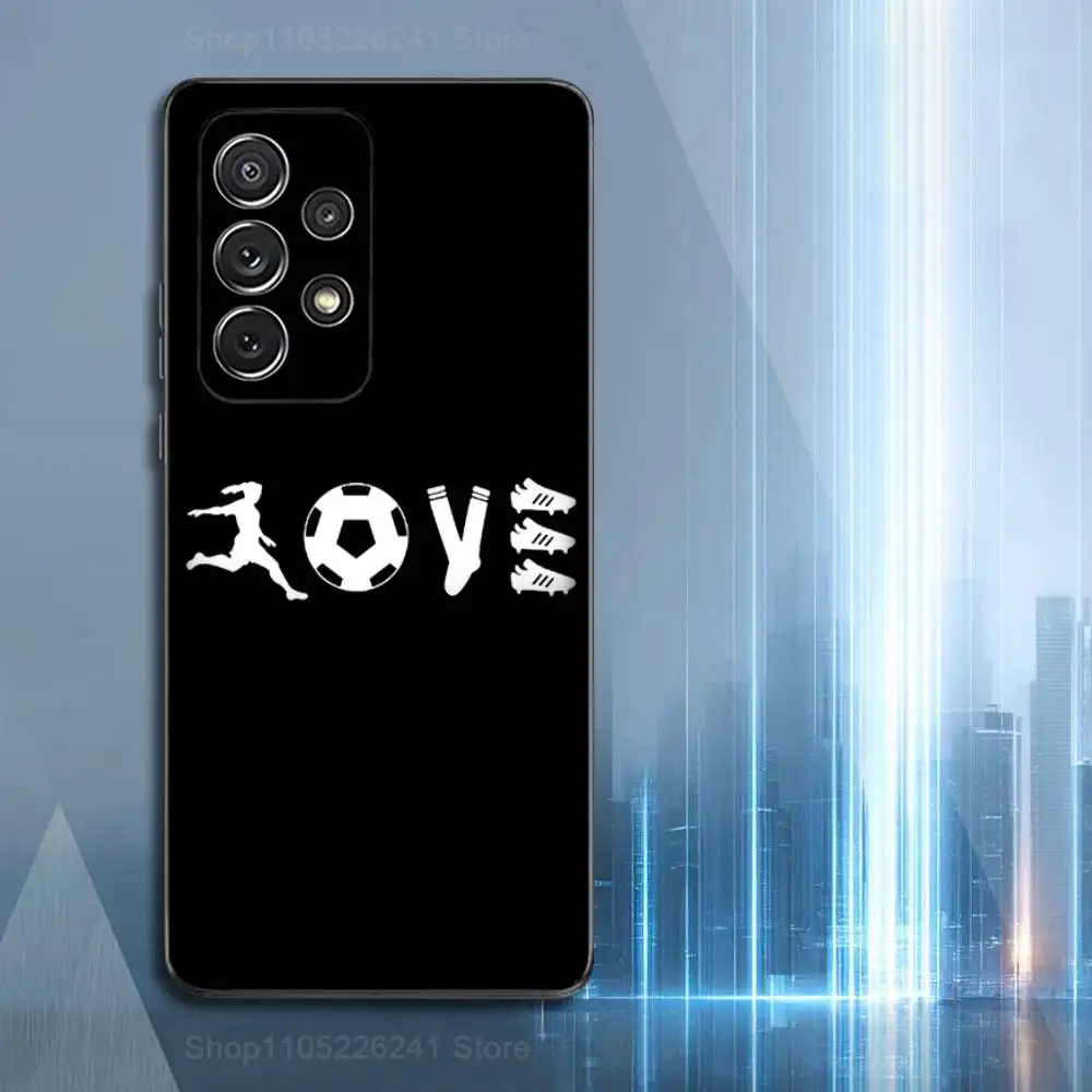 Passionate Sports Football For Samsung S9,S10,S20,S10,S21,S25,S24,S23,Ultra,FE,Plus,Lite,Soft Silicone Black Case