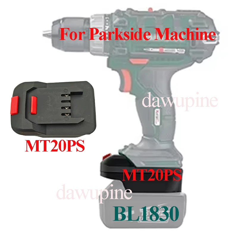 

Конвертер для электроинструмента Parkside X20V Li-ion, адаптер для портативного беспроводного инструмента с аккумулятором Makita 18V Li-ion (без аккумулятора и инструмента)