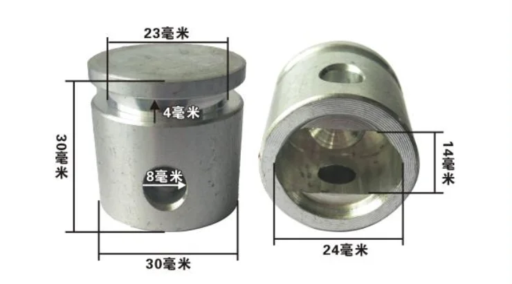 Silver Tone Aluminum Alloy 30mm Diameter Air Compressor Piston for Makita 0810 1pc