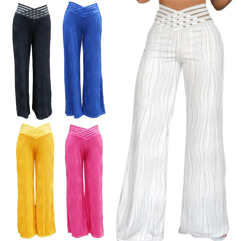 

Брюки-клеш женские большие размеры расклешенные брюки для женщин Брюки-клеш с высокой талией Повседневные жаккардовые широкие брюки в стиле бохо