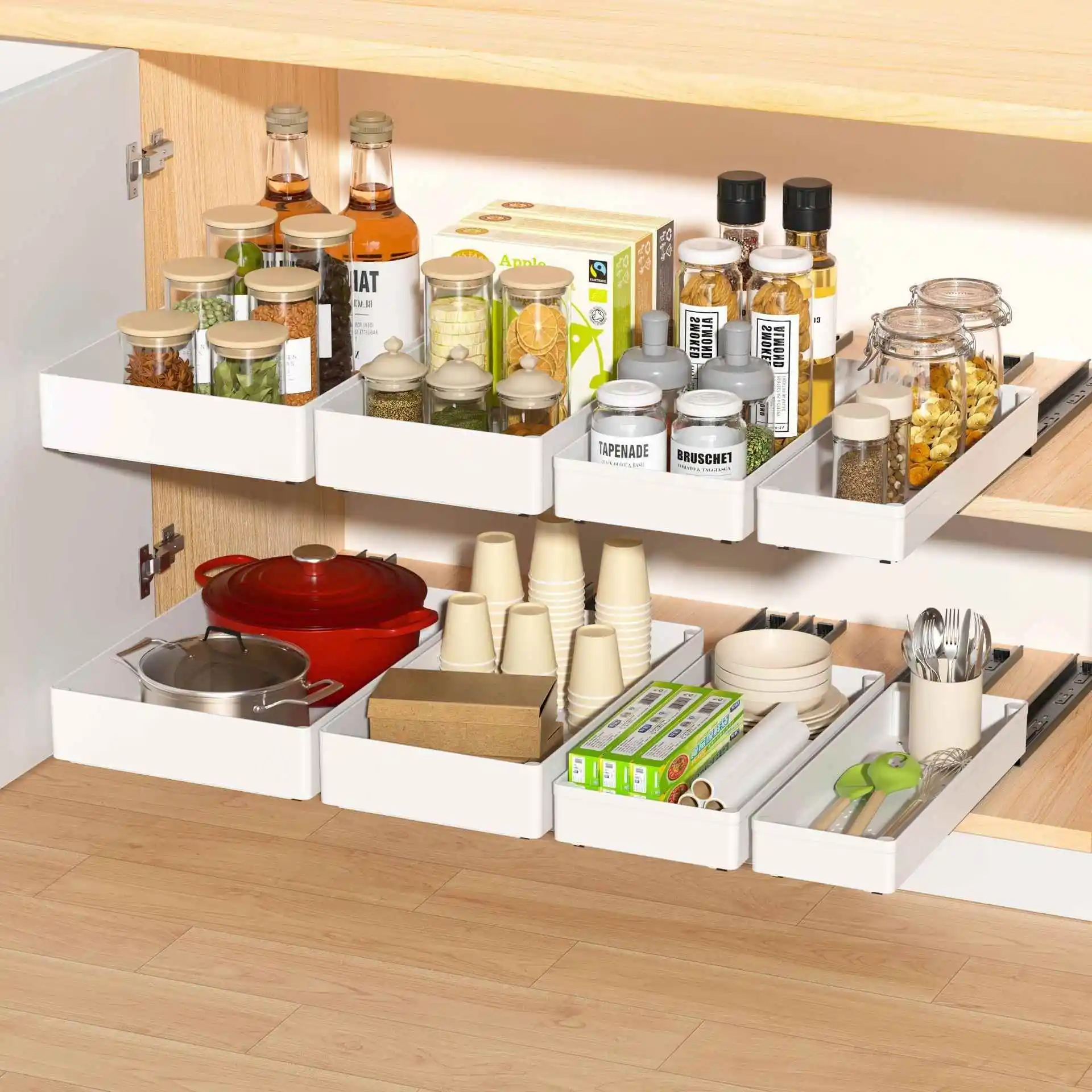 Kitchen Batoom Storage Ra Sink Undermount Plastic Organizer elf Batoom Accories Laundry Detergent Cleaner Holder