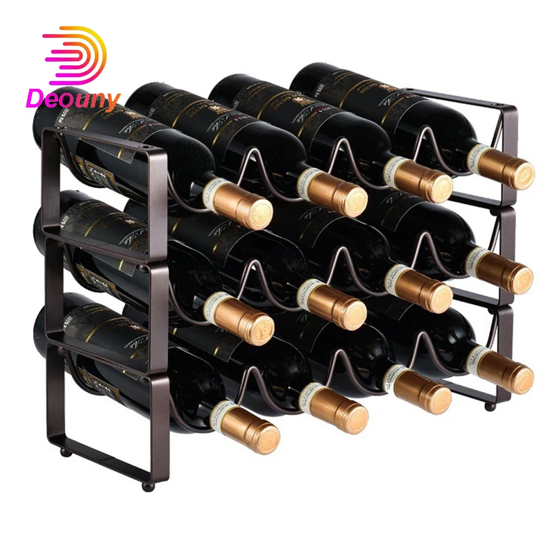 

DEOUNY 1PCS Iron Wine Bottle Holder Glass Drying Household Champagne Collecter Storage Wine Rack Bar Counter Tools