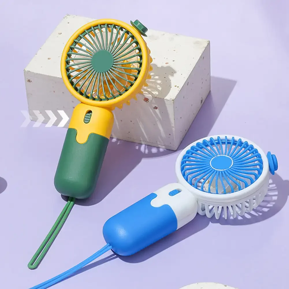 

Mini Charging Wind Power Handheld Fan Convenient And Ultra-quiet Fan High Quality Portable Student Cute Small Cooling Fans