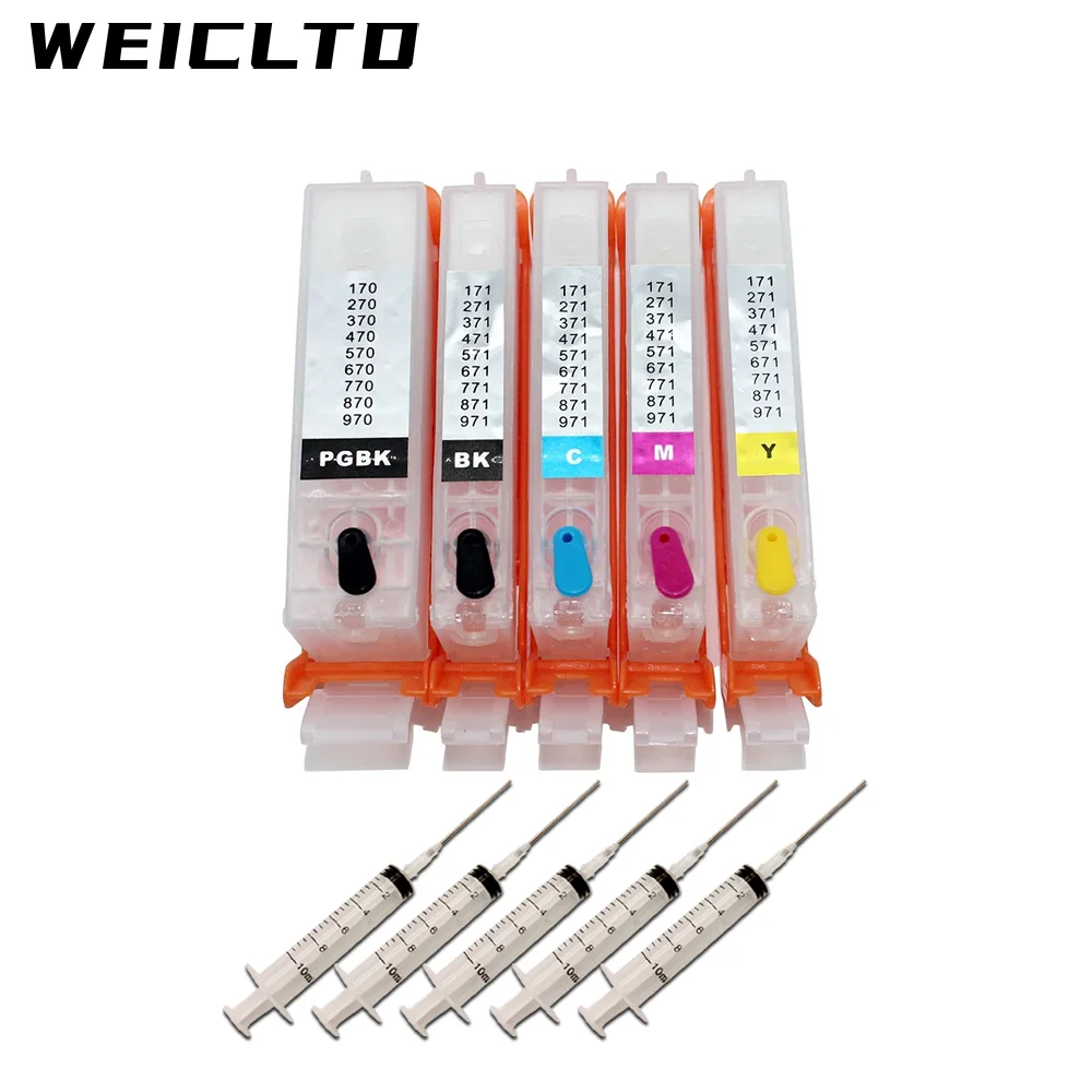 AUS PGI-670 CLI-671 Refill Ink Cartridge with Chip for Canon MG7760 MG7765 MG7766 MG6860 MG5760 MG6865 MG5765 TS6060 TS5060