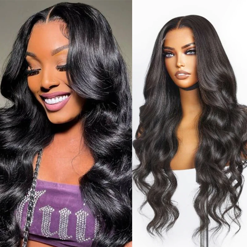 Body Wave Lace Front Human Hair Wigs 180 Density Brazilian Hair 13x4 Lace Frontal Wig For Black Women Pre Plucked With Baby Hair