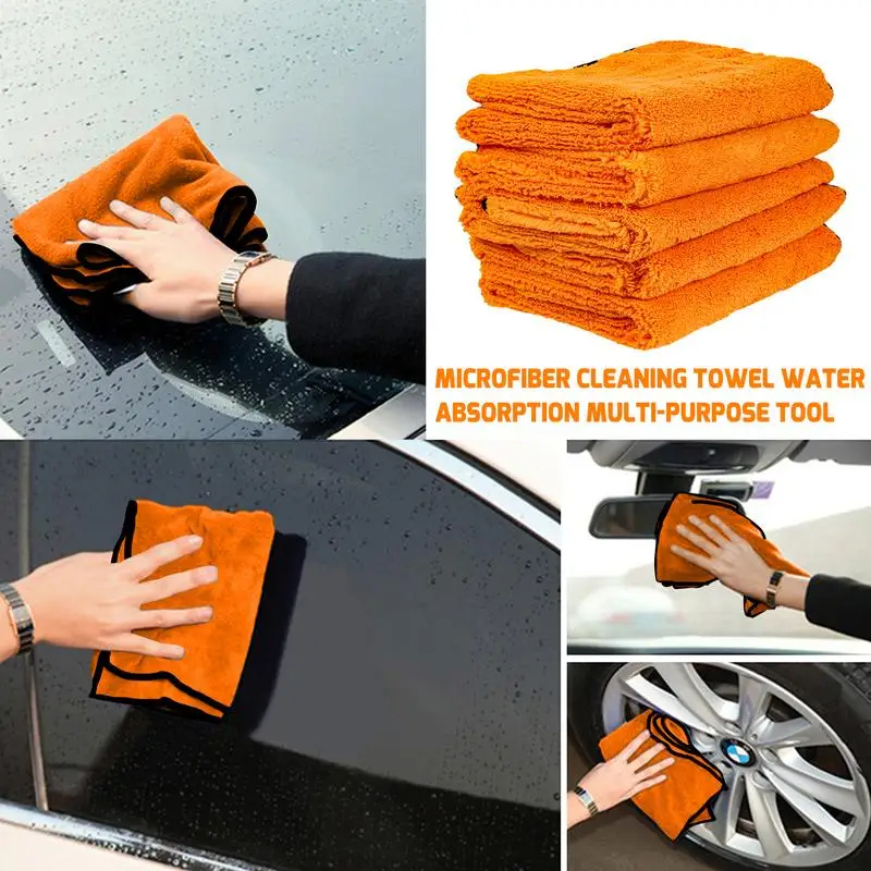 

40cm 60cm Microfiber Cleaning Towel Water Absorption Multi-Purpose Tool Drying Detailing Cloth Universal Auto Paint Accessories