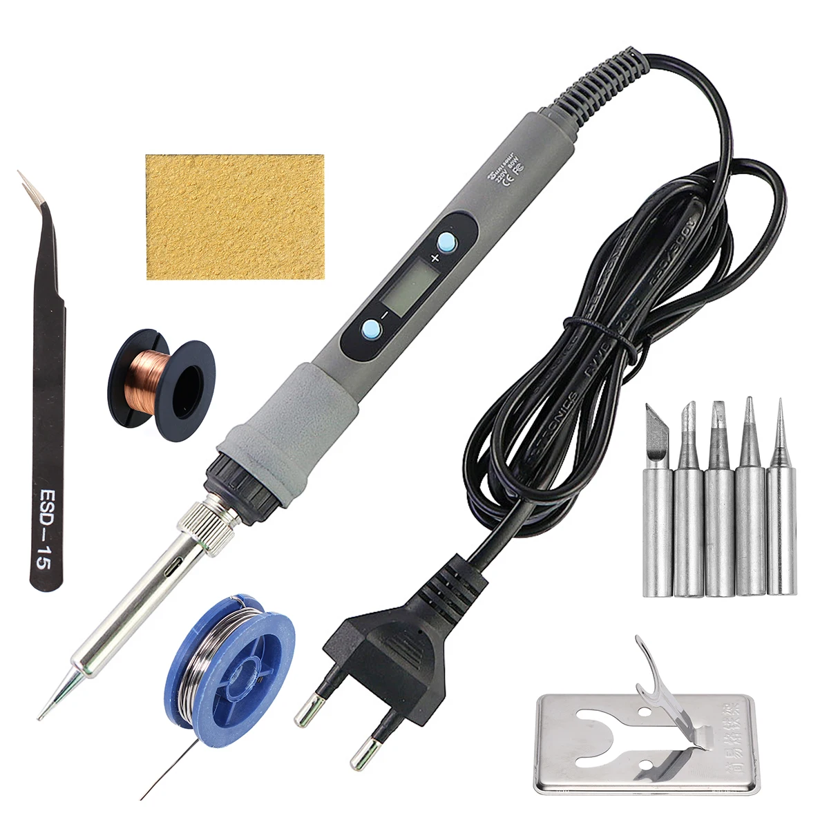 80W Soldering Iron Adjustable Temperature 110V 220V Digital Display Electric Welding Solder Rework Heat Pencil Tips Repair Tools