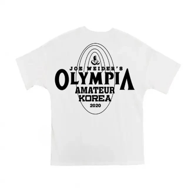 2025 Fitness T-shirt Women Short sleeve Summer OLYMPIA Couple Loose Plus Size Men tees Training Leisure cotton Sports T-shirt