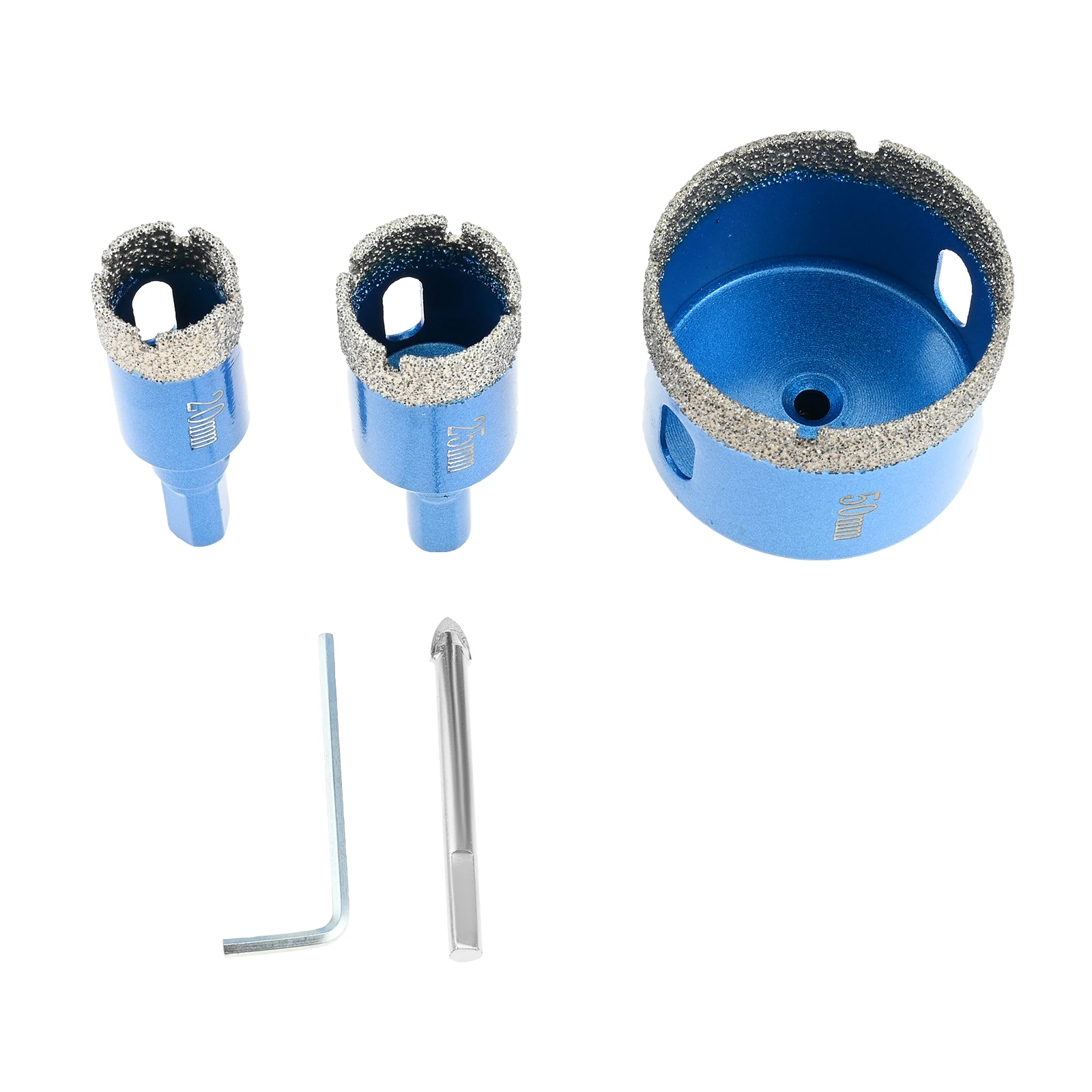 3Pcs Multi-size Hole Saw Drill Bits Dry /Wet Drilling Tools for Decoration Renovation Fit for Tile Ceramic Stone Glass