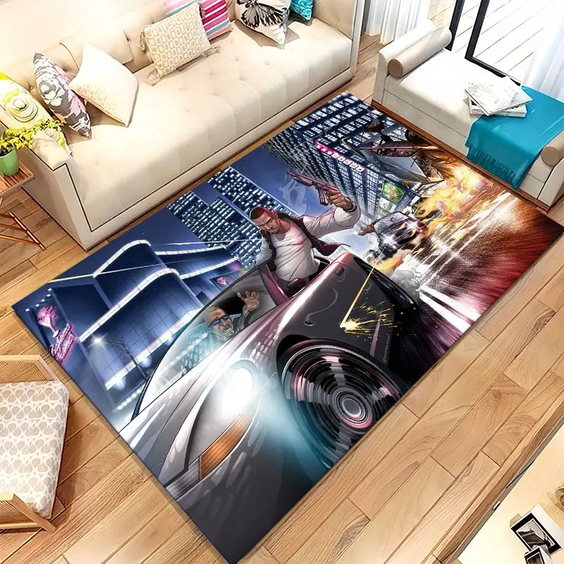 Game G-GTA San Andreas Soft Non-Slip Large Area Rug for Living Room,Bedroom Playroom Carpet Mat for Sofa,Home Decor Gift