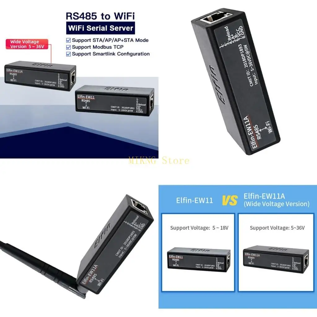 

DC5 ~ 36V Serial Port RS485 в Wi-Fi Server Converter Module модуль ELFIN-EW11A Поддержка IP Telnet Modbus Best Sale