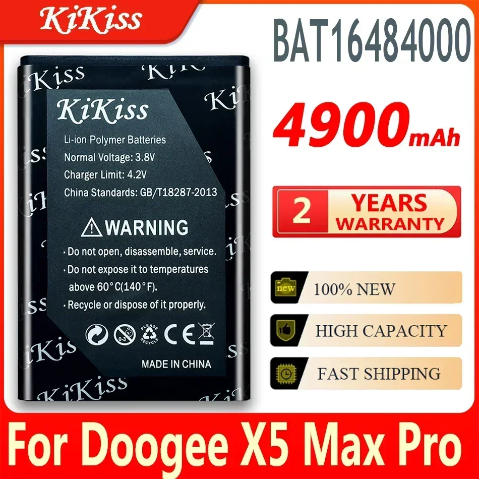 4900mAh BAT16484000 Mobile Phone Battery for DOOGEE X5 MAX Pro X5MAX Pro High Capacity Phone Batteries Batterie