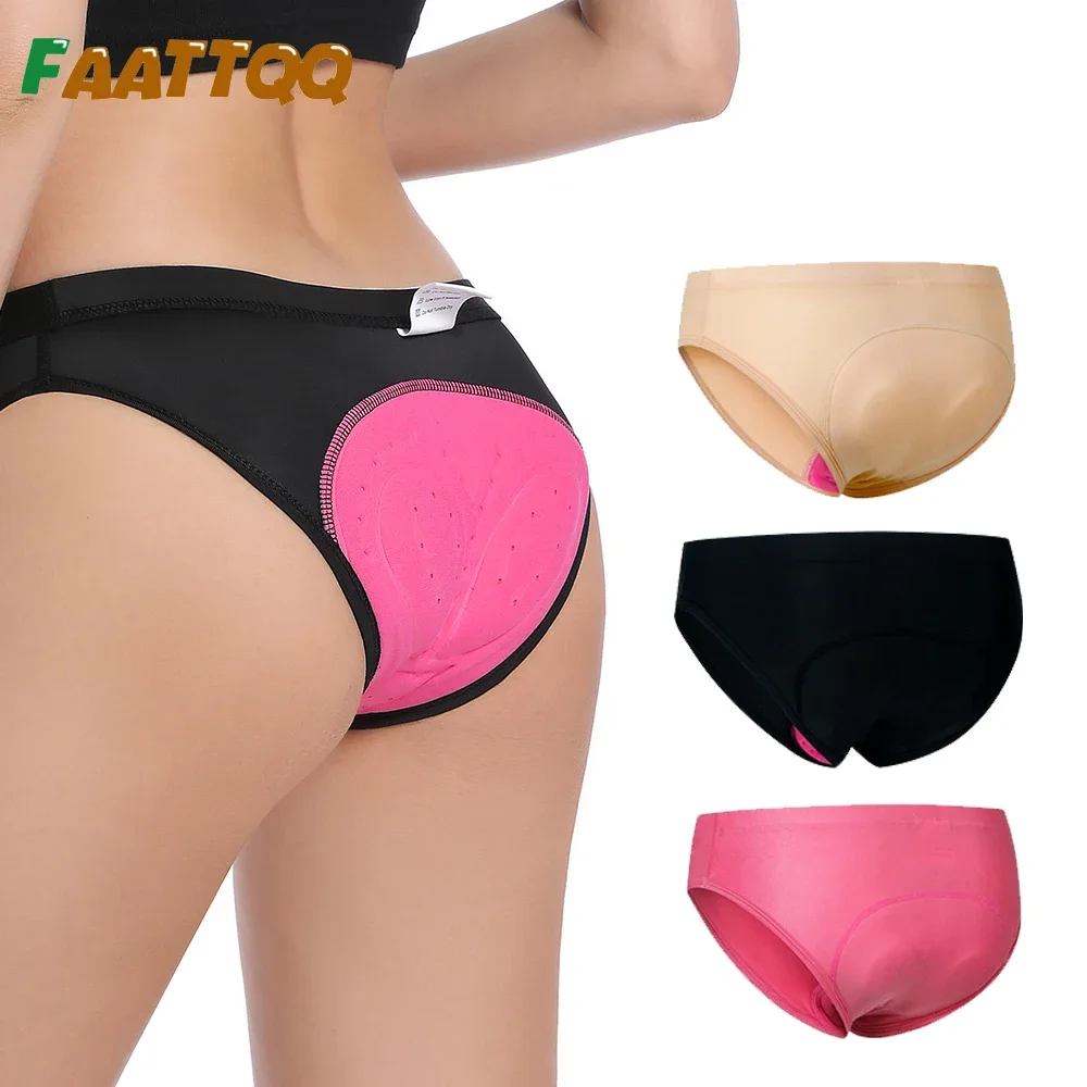 

1Pcs Women Bike Underwear Gel 3D Padded Printed Design Bicycle Briefs Cycling Underwear Shorts