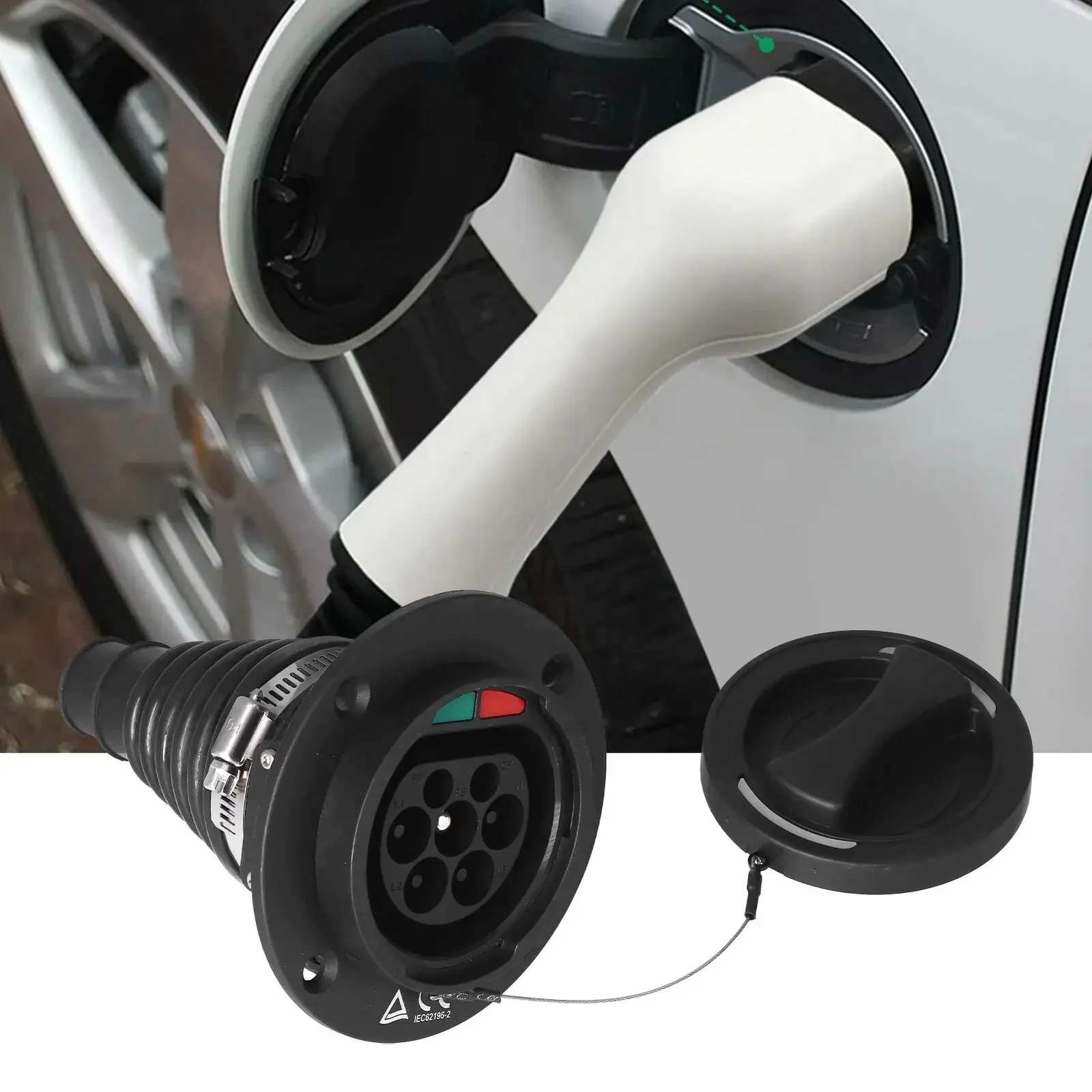 Prise de charge EV Type2 16/32A 1/3 phases IEC 62196-2 chargeur de protection IP54 mâle