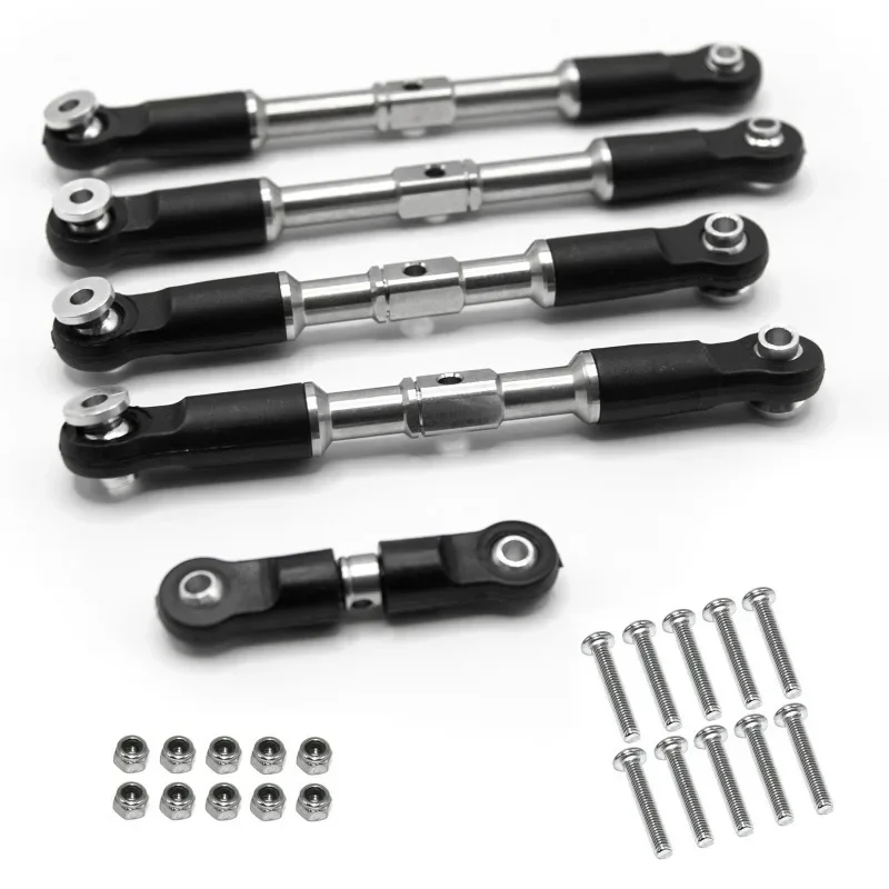 5pcs Steel Turnbuckles Camber Links Toe Links Set Linkage for Arrma 1/7 Infraction Limitless Felony 1/8 Typhon Upgrade Parts