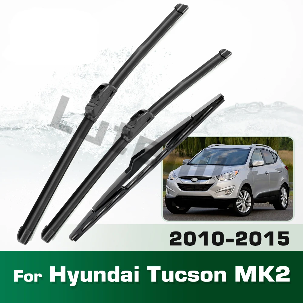 Scheibenwischer vorne und hinten, Set für Hyundai Tucson MK2 ix35 2010–2015, Windschutzscheibe, Windschutzscheibe, Fenster, 24 Zoll + 16 Zoll + 12 Zoll