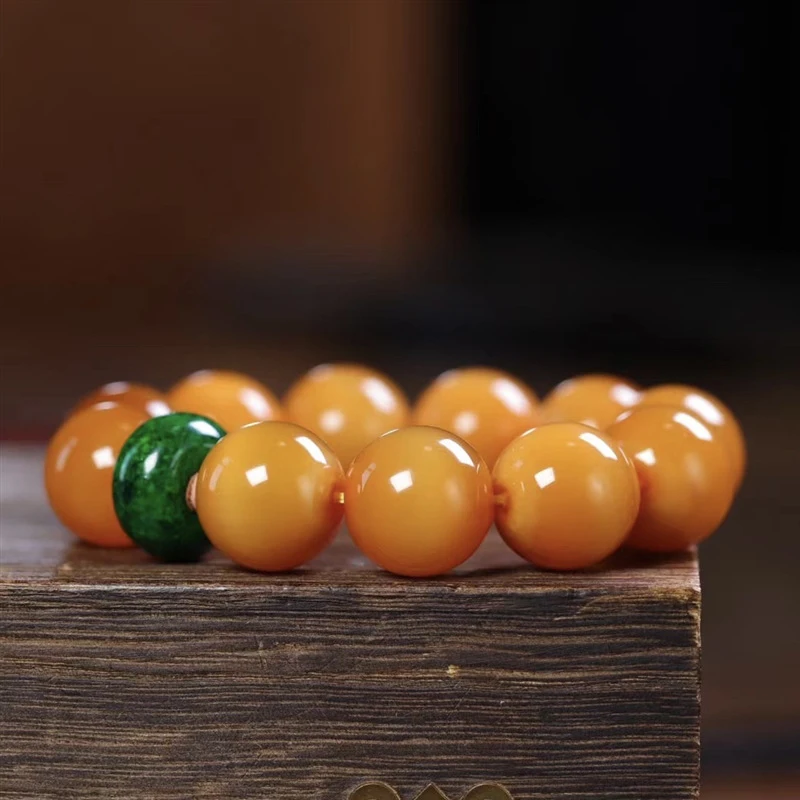 Gold , Buddhist bead , mountain beads, unisex bracelet and necklace