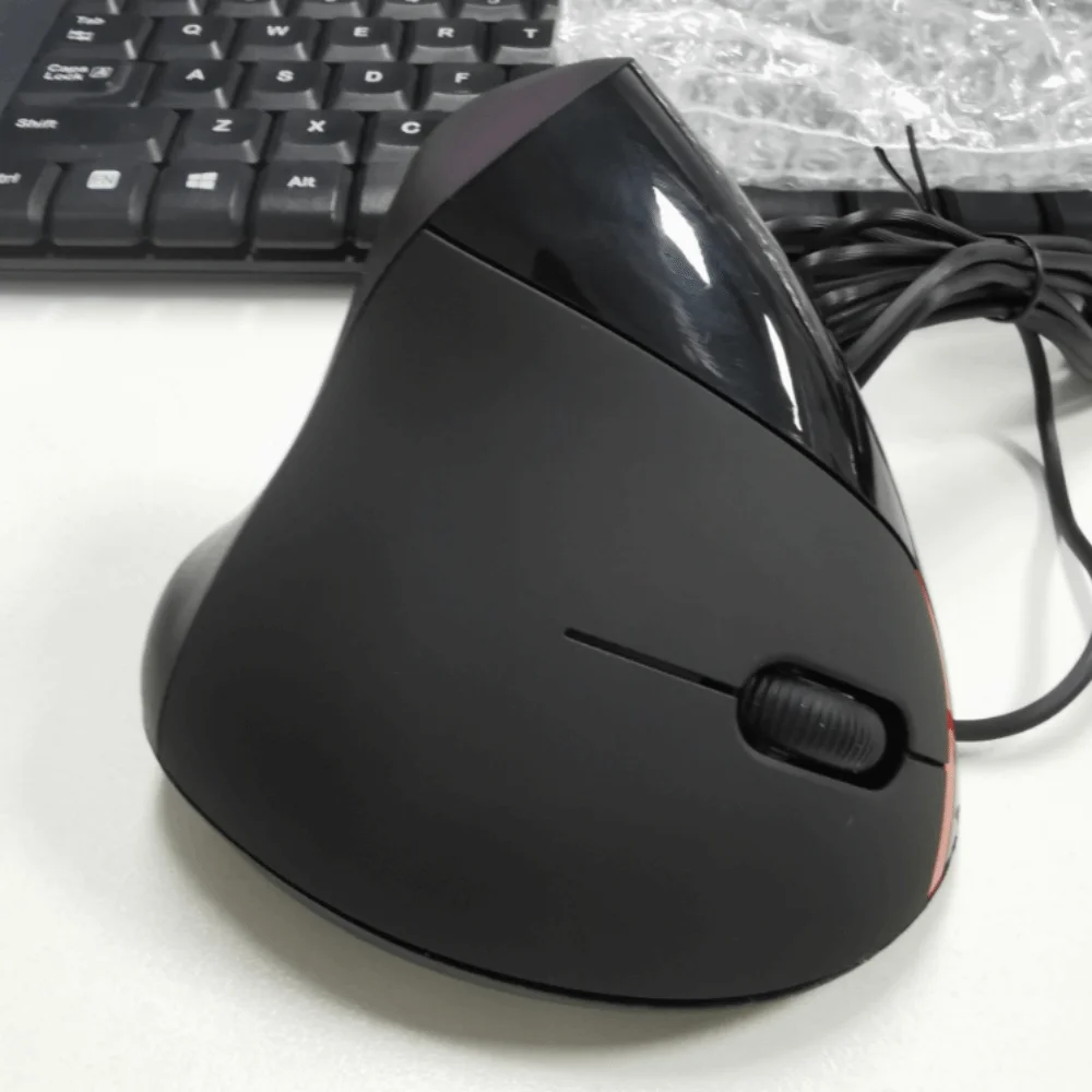 1600DPI Vertical Mouse Vertical Shape Wrist Rest USB Wired Mouse Ergonomic Design Photoelectric Computer Mice Desktop Computer