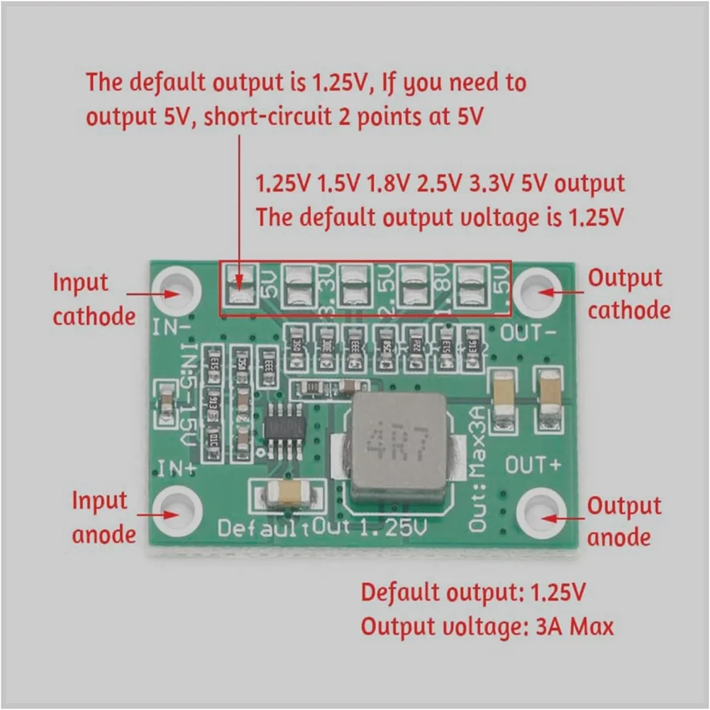 10 pcs MP1495 DC-DC Step Down Board 3A Output Adjustable Voltage 1.25V-5V Input Range 5V-16V for Power Projects