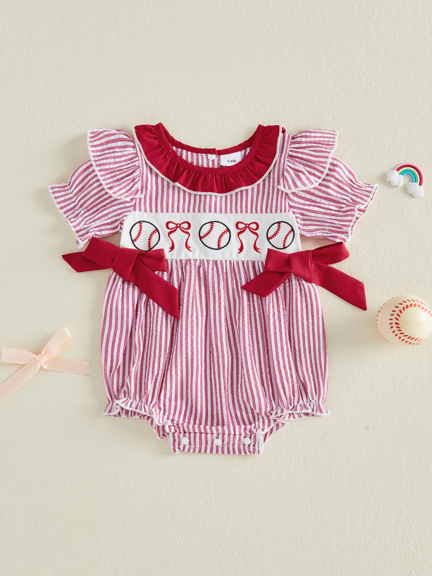 

Комбинезон без рукавов с цветочным принтом для маленьких девочек, рюшами и бантом, комбинезон с круглым вырезом на лето