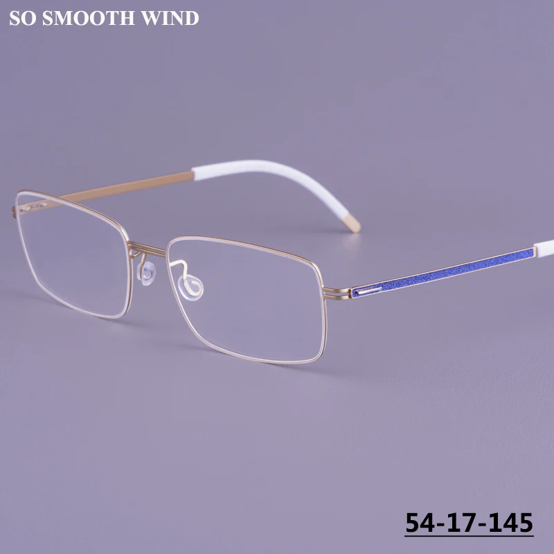 

Nordic Brand Design Men Square Glasses Frame V462 Screwless Thin Rim Titanium Rectangle Eyeglasses Fashion Spectacles Eyewear