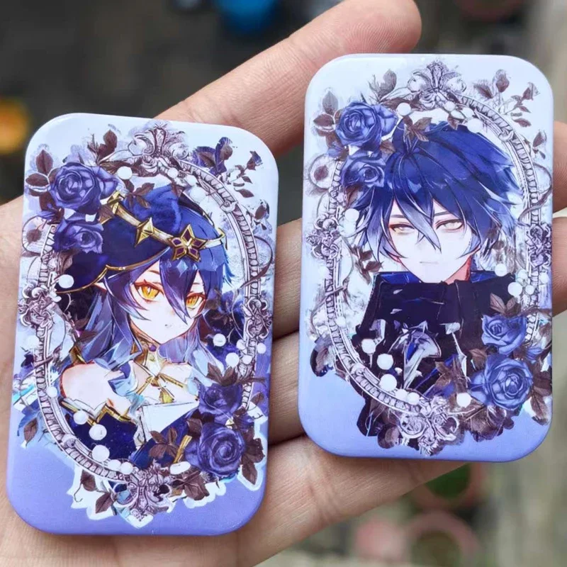2Pcs/Lot Anime Game Brooch Layla Kyryll Chudomirovich Flins Rectangle badge Cosplay Pin gift
