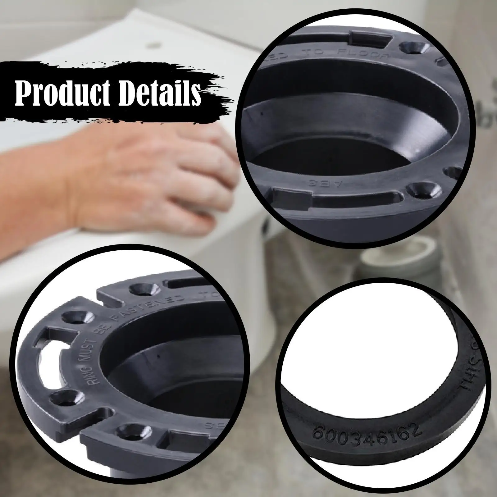 

RV Toilet Flange Seal Leakproof Flush Gasket Set Compact Replacement for Camper Bathroom Fix