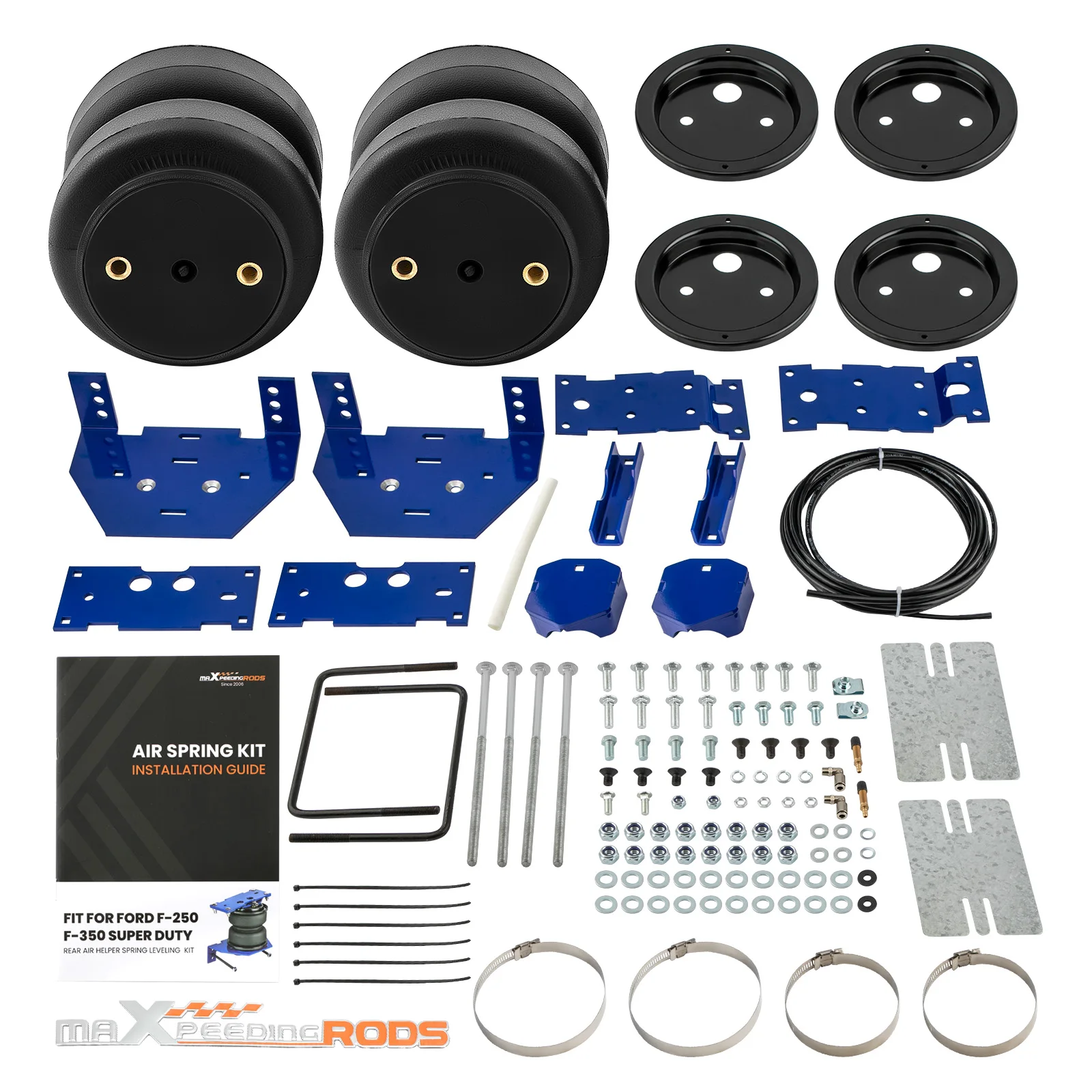 Air Spring Bag Kit fit for Ford F250 F350 Super Duty 2017-2024 w/Internal Jounce Air Helper Spring Leveling Kit Suspension