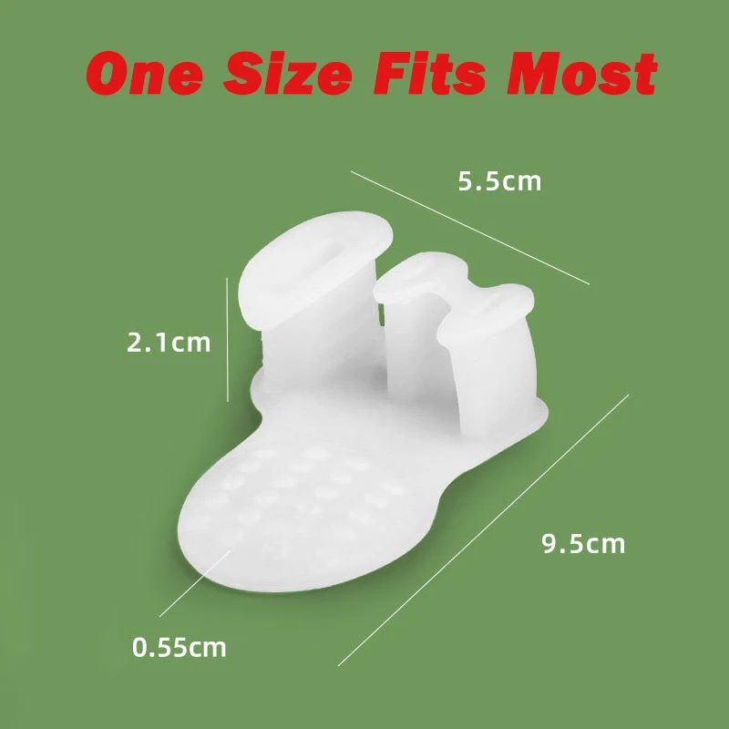 Pexmen 2Pcs Gel Toe Separators & Ball of Foot Cushions Toe Spacers to Correct Your Toes Bunion Pain Relief Hammertoe Corrector