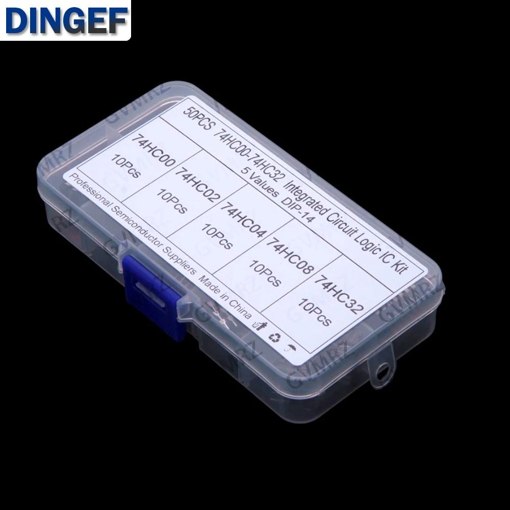 5Values 50PCS 74HC00 74HC32 74HC02 DIP-14 Integrated Circuit DIP IC Combination Kit 74HC08 74HC04