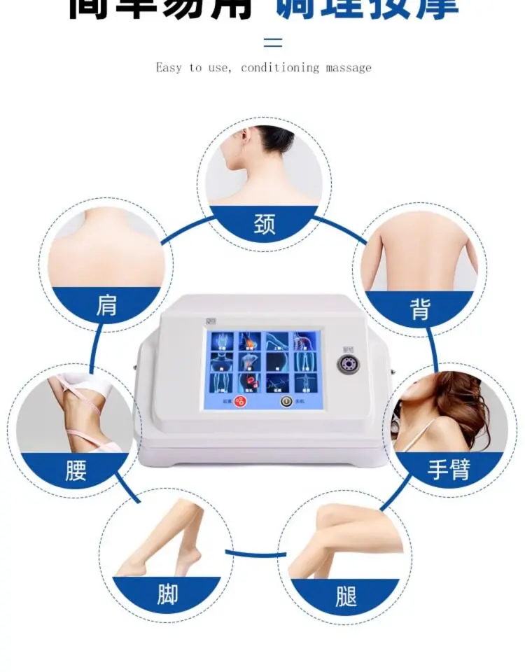 Pneumatic Shockwave & Electromagnetic Shock Wave Therapy Machine ED Physiotherapy Device Body Pain Relief Massager Equipment