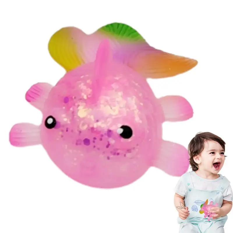 Fish Pinch Fun Toy Pinchable Colorful Animal Fish Toy Anti-Unhappiness Fish Pinchable Squeeze Toy For Family Boys Girls Friends