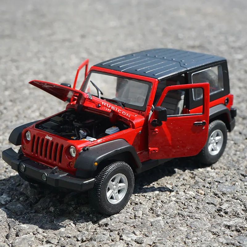 WELLY 1:24 Jeep Wrangler Rubicon 2007 Ô Tô Hợp Kim Diecasts & Đồ Chơi Xe Ô Tô Mô Hình Thu Nhỏ Quy Mô Đồ Chơi Mô Hình Xe Cho trẻ Em